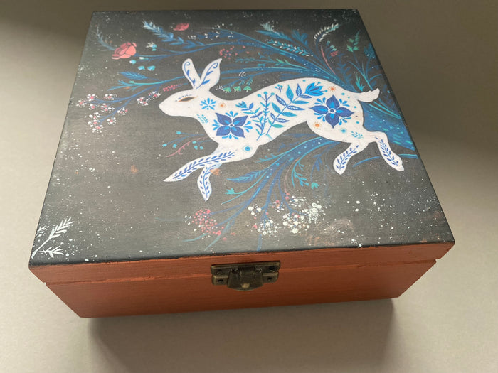 Square Jewellery / Trinket Box by Monika Maksym featuring Artwork by Kae Winter