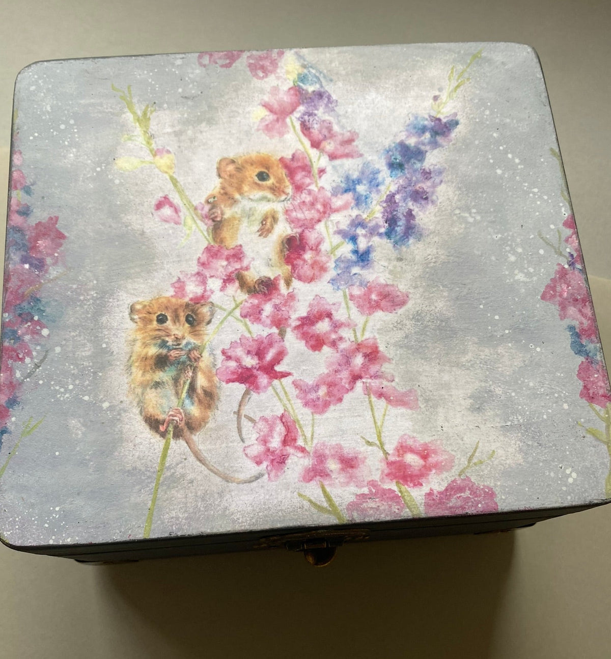 Large Jewellery / Trinket Box by Monika Maksym featuring Artwork by Sally Leggatt (MM73)