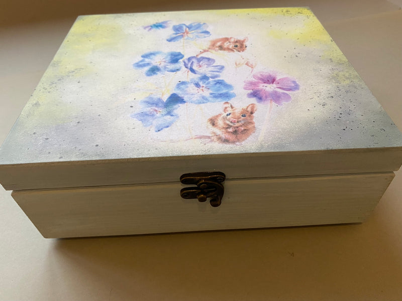 9 Compartment Tea / Jewellery / Trinket Box by Monika Maksym featuring Artwork by Sally Leggatt (MM93)