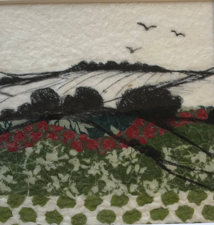 Landscape with Hills & Birds