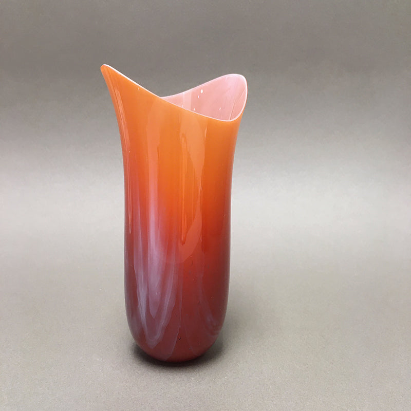 Orange tulip vase by Judith Berger