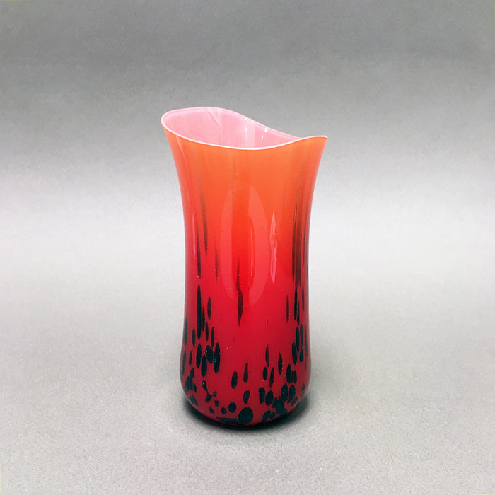 Red tulip vase by Judith Berger