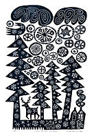 Snow on Fir Trees by Hilke MacIntyre