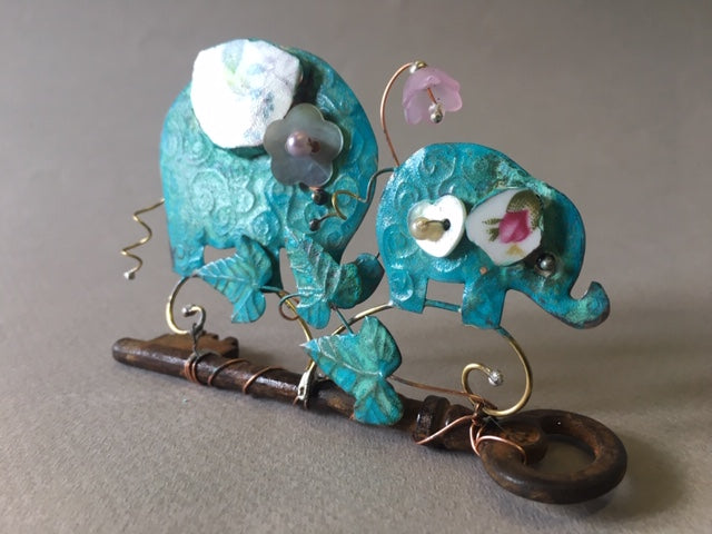 Hand crafted assemblage by Linda Lovatt