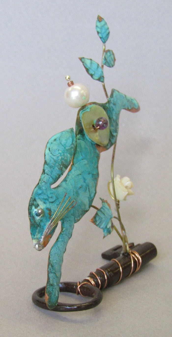 Small Leaping Hare on a Key Assemblage by Linda Lovatt