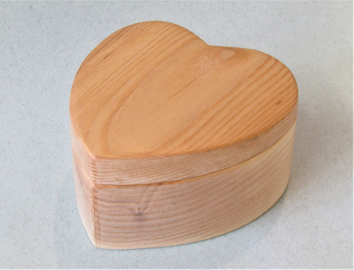 Small Heart Shaped Wooden Box by Martin Stephenson