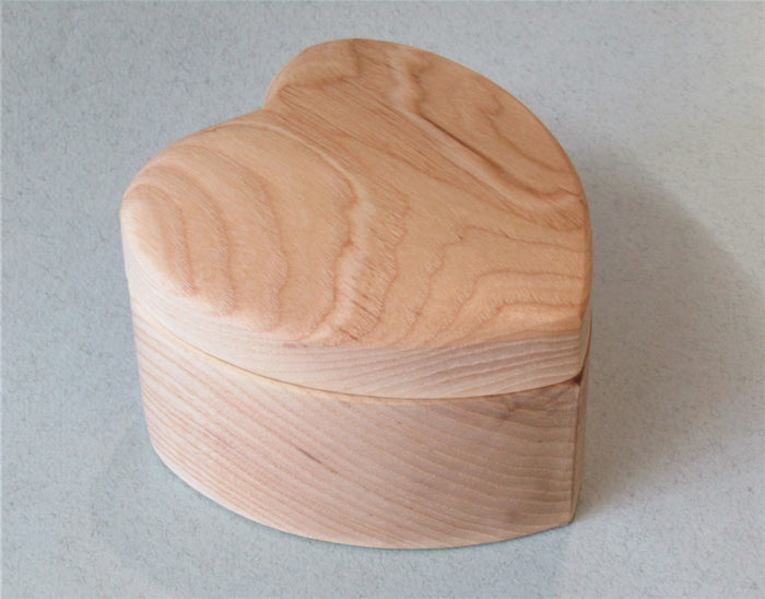 Small Heart Shaped Wooden Box by Martin Stephenson