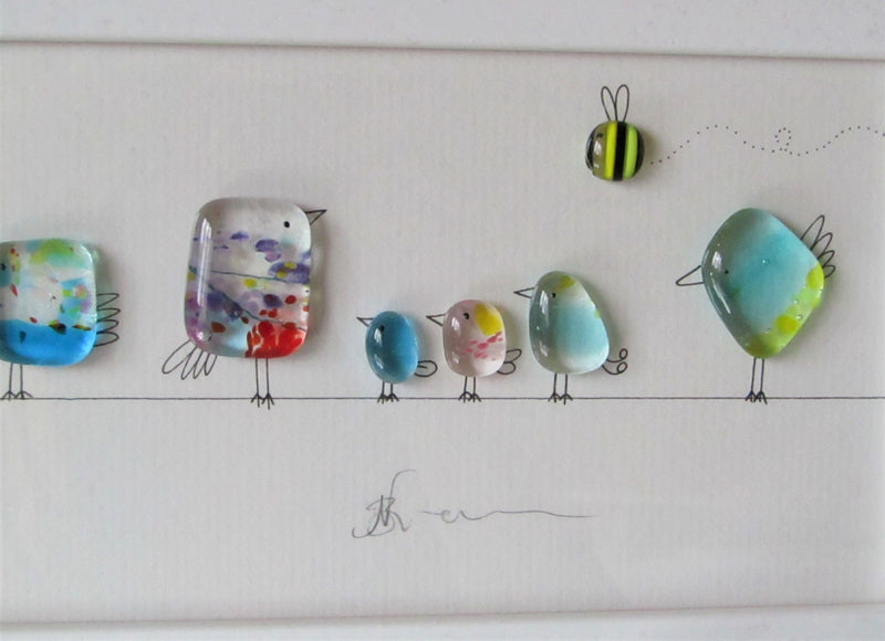 Fused Glass with Illustration by Niko Brown