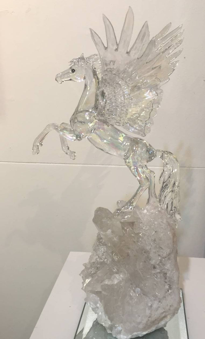 Pegasus - Glass Sculpture by Sandra Young