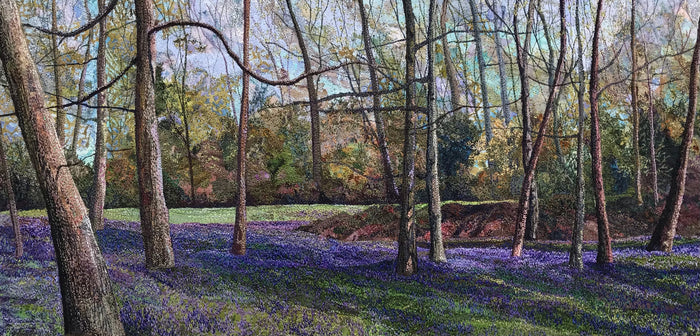 Carpet of Blue - textile art by Rachel Wright