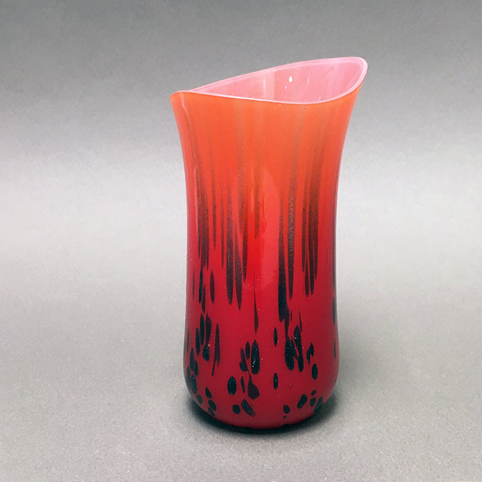 Red tulip vase by Judith Berger