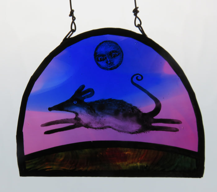 Shrew - Stained Glass Panel by Debra Eden