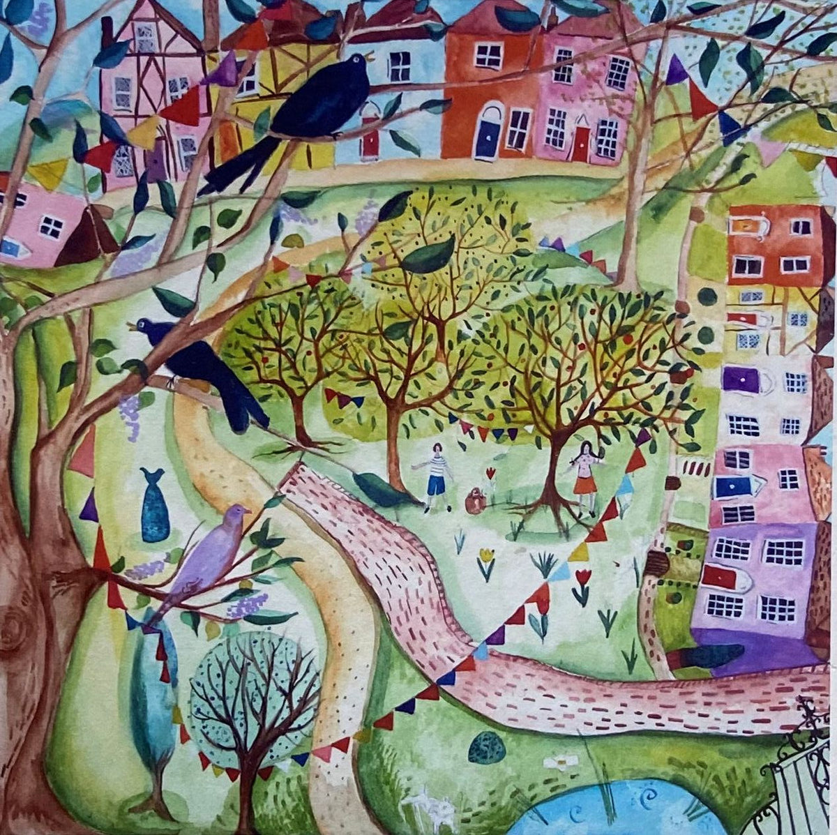 Summer Orchard - signed limited edition by Kate Wrigglesworth