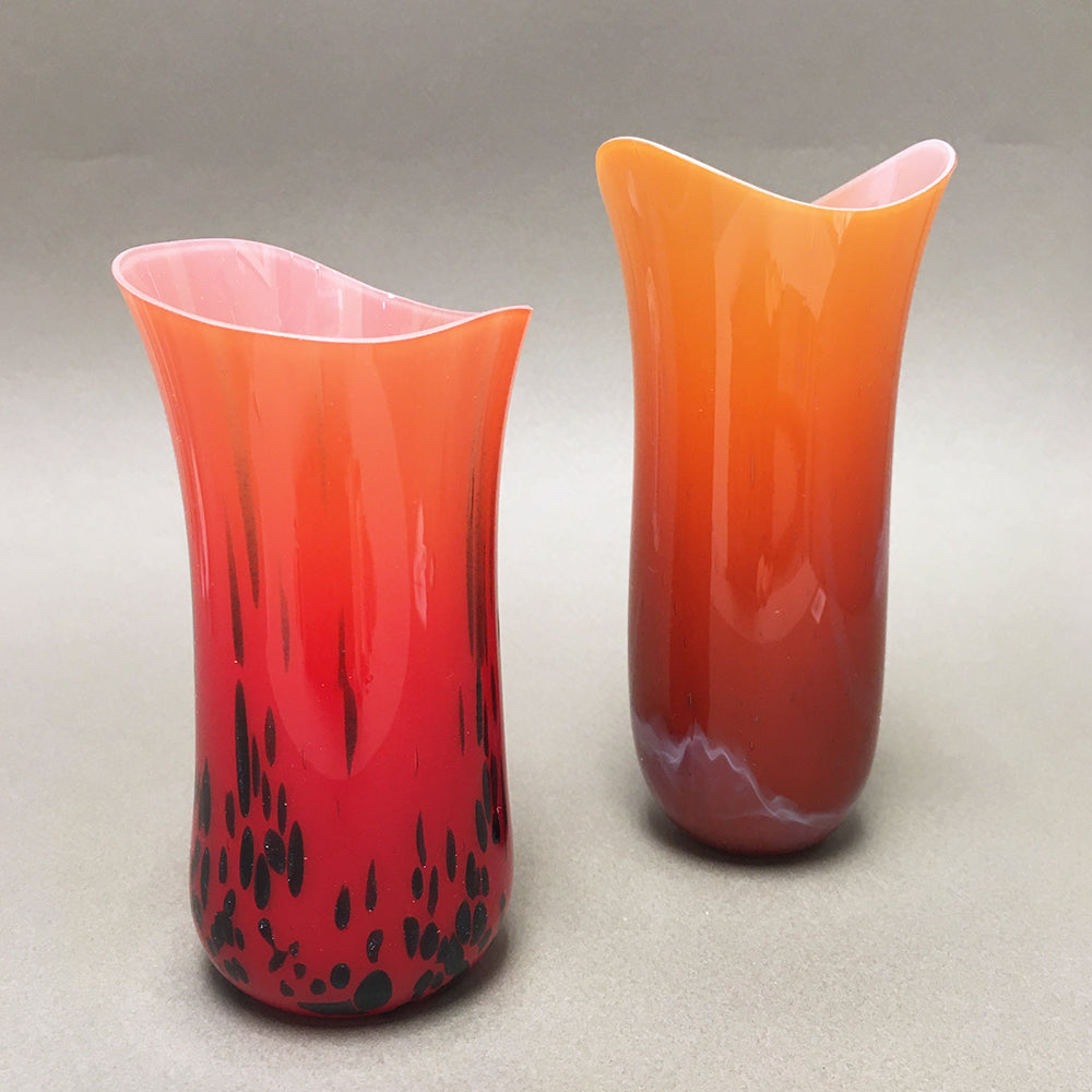 Orange tulip vase by Judith Berger