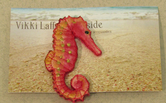 Seahorse Embroidered Brooch by Vikki Lafford Garside