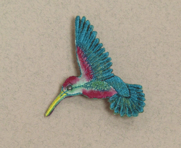 Hummingbird Embroidered Brooch by Vikki Lafford Garside