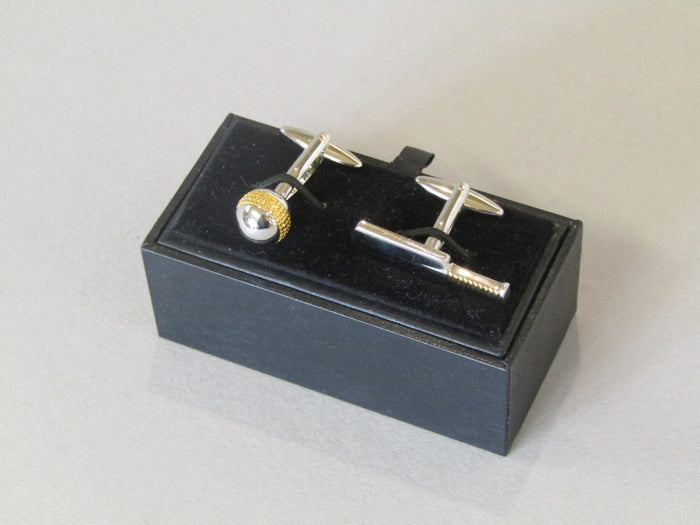 Cricket Bat&Ball Design, Pewter Cufflinks