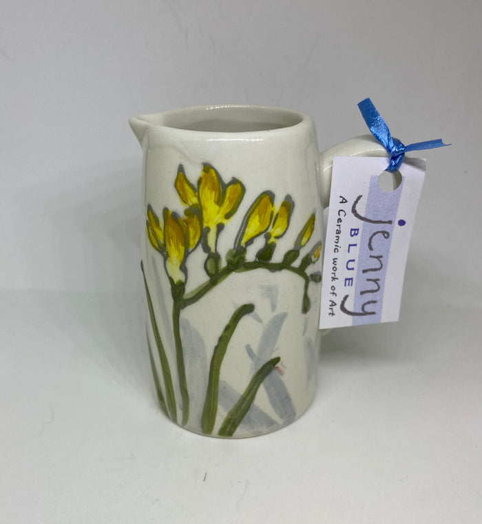 Small Hand - Painted Ceramic Cream Jug by Jenny Bell  