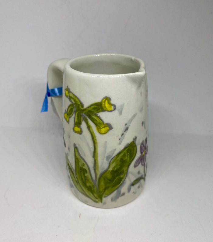 Small Hand - Painted Ceramic Cream Jug by Jenny Bell 