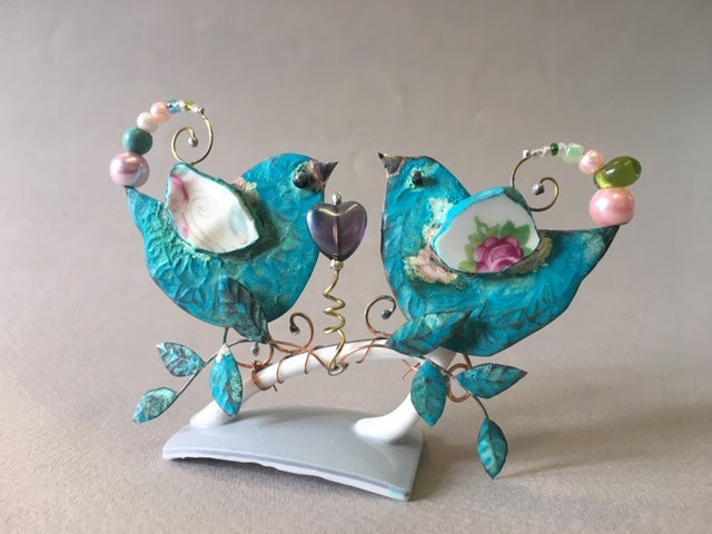 Hand crafted assemblage by Linda Lovatt