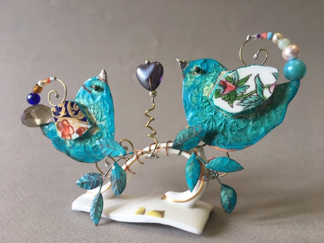 Hand crafted assemblage by Linda Lovatt