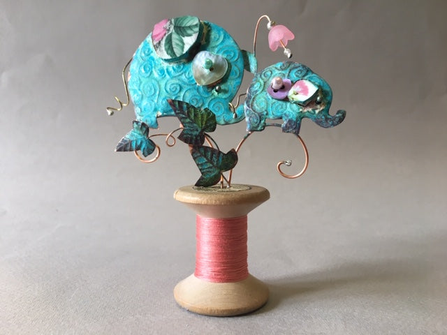 Hand crafted assemblage by Linda Lovatt