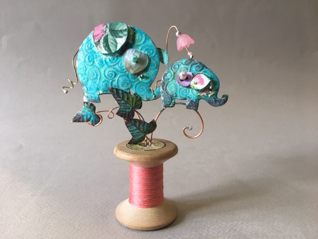 Hand crafted assemblage by Linda Lovatt