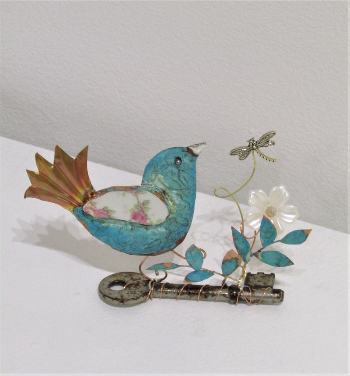 Fantail Bird Assemblage by Linda Lovatt