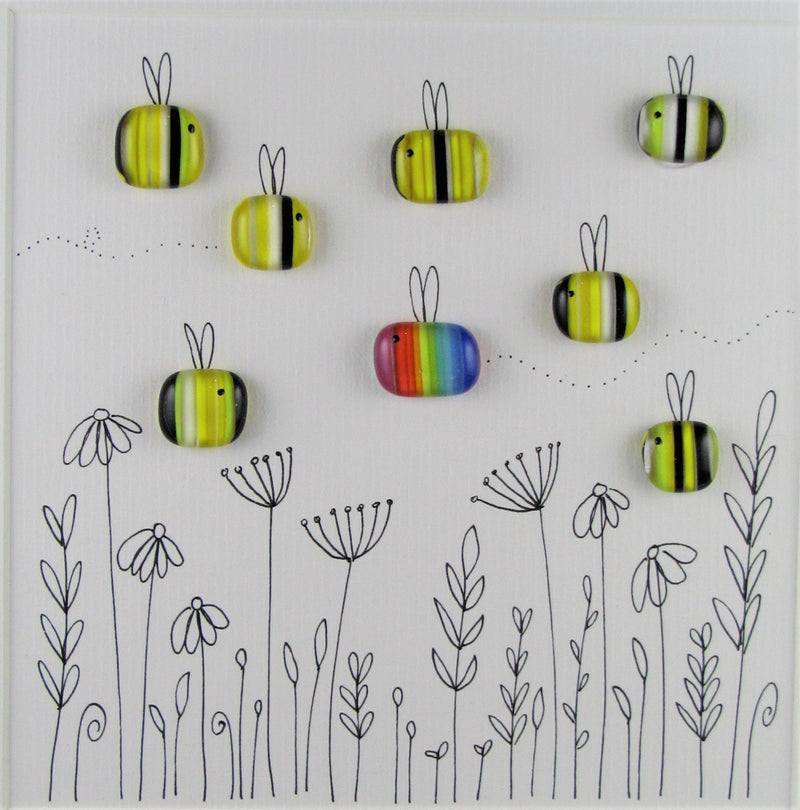 Fused Glass with Illustration by Niko Brown