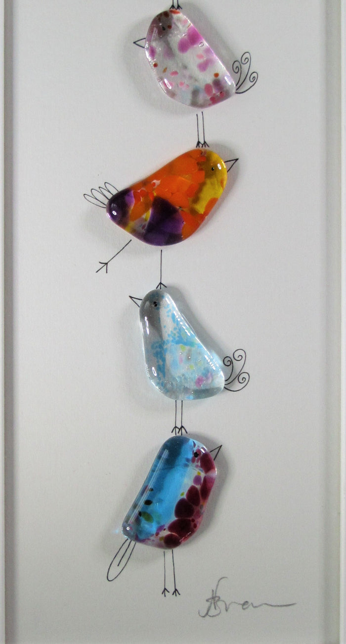 Fused Glass with Illustration by Niko Brown