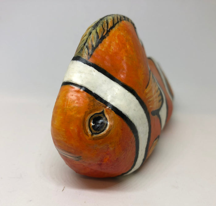 Clown Fish - handpainted pebble by Rosemary Timney