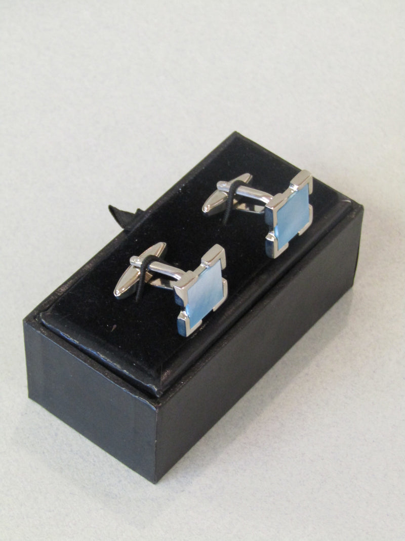 Pewter Cufflinks with Teal Colour