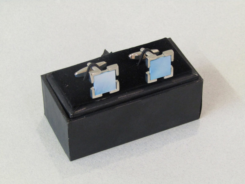 Pewter Cufflinks with Teal Colour