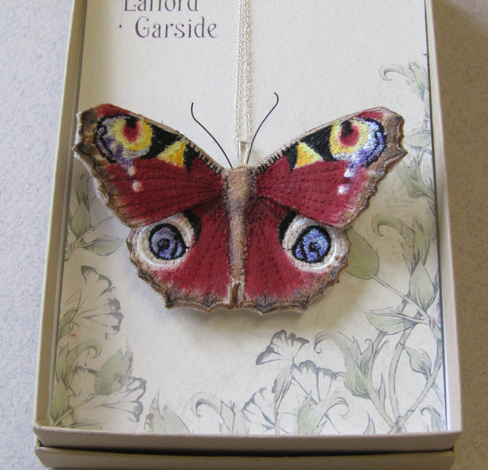 Peacock Butterfly Pendant by Vikki Lafford Garside